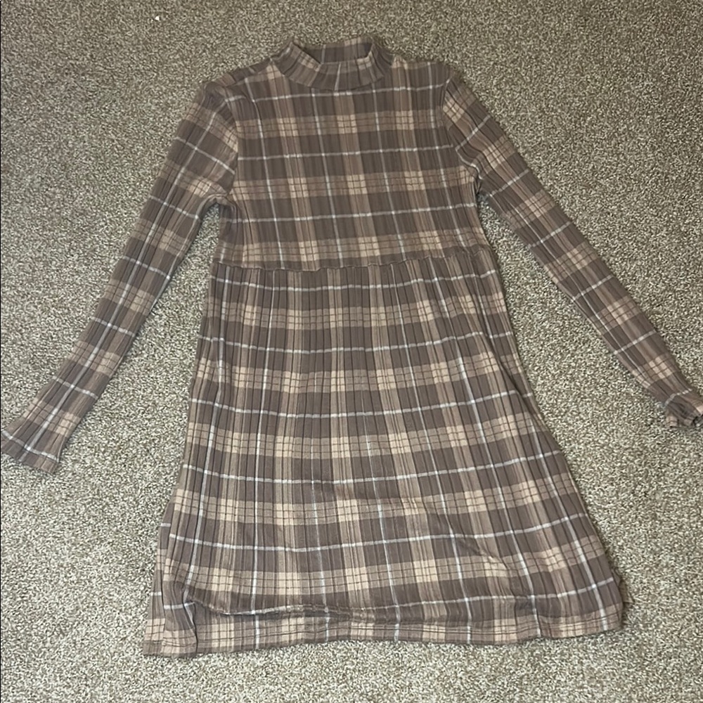 Plaid Long Sleeve Dress